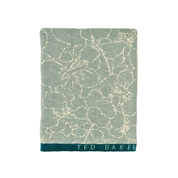 Pressed Flowers Throw - Mint